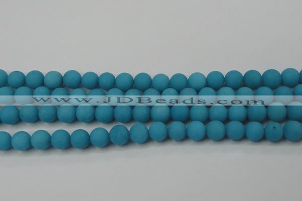 CCN2491 15.5 inches 12mm round matte candy jade beads wholesale