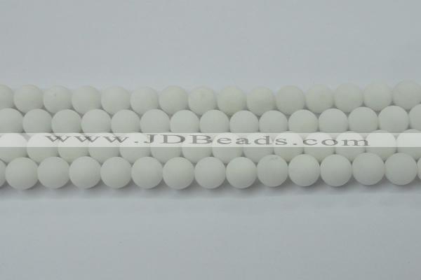 CCN2500 15.5 inches 14mm round matte candy jade beads wholesale