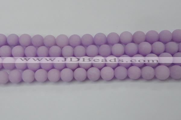 CCN2501 15.5 inches 14mm round matte candy jade beads wholesale