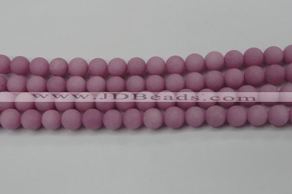 CCN2503 15.5 inches 14mm round matte candy jade beads wholesale