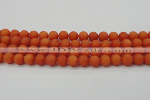 CCN2507 15.5 inches 14mm round matte candy jade beads wholesale