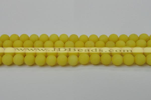 CCN2508 15.5 inches 14mm round matte candy jade beads wholesale