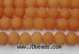 CCN2515 15.5 inches 4mm round matte candy jade beads wholesale