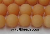 CCN2519 15.5 inches 12mm round matte candy jade beads wholesale