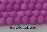 CCN2522 15.5 inches 4mm round matte candy jade beads wholesale