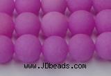 CCN2526 15.5 inches 12mm round matte candy jade beads wholesale