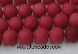 CCN2532 15.5 inches 10mm round matte candy jade beads wholesale