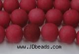 CCN2533 15.5 inches 12mm round matte candy jade beads wholesale