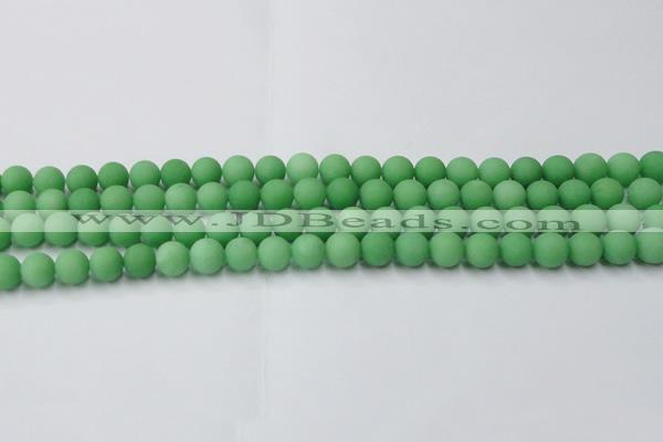 CCN2538 15.5 inches 8mm round matte candy jade beads wholesale