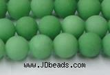 CCN2539 15.5 inches 10mm round matte candy jade beads wholesale