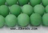 CCN2541 15.5 inches 14mm round matte candy jade beads wholesale