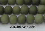 CCN2545 15.5 inches 8mm round matte candy jade beads wholesale