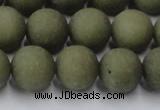 CCN2548 15.5 inches 14mm round matte candy jade beads wholesale