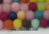 CCN2553 15.5 inches 8mm round mixed color matte candy jade beads