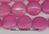 CCN2600 15.5 inches 18mm flat round candy jade beads wholesale