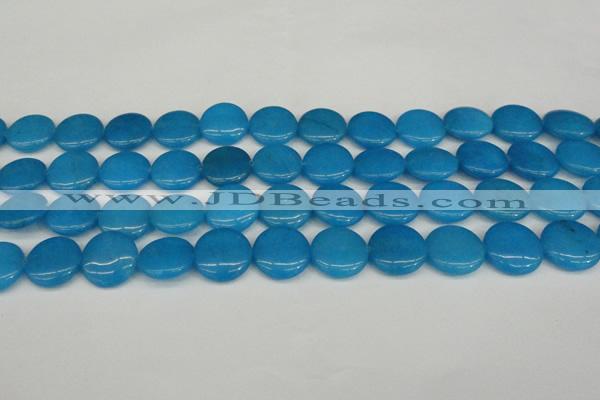 CCN2608 15.5 inches 18mm flat round candy jade beads wholesale