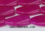 CCN2616 15.5 inches 15*30mm twisted rectangle candy jade beads