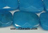 CCN2637 15.5 inches 18*25mm faceted trapezoid candy jade beads