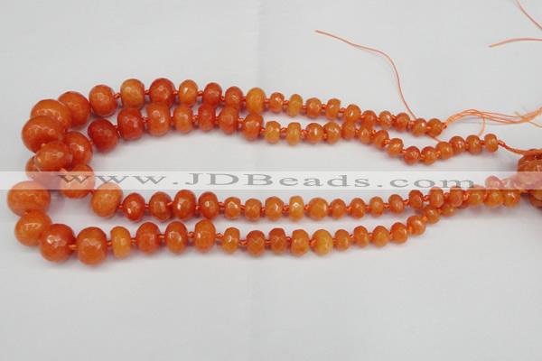 CCN2646 15.5 inches 5*8mm - 12*16mm faceted rondelle candy jade beads