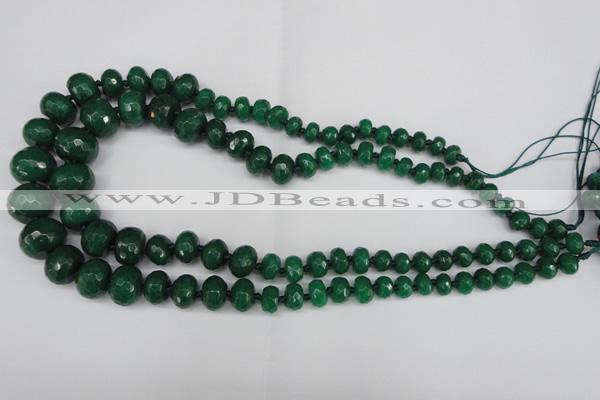 CCN2653 15.5 inches 5*8mm - 12*16mm faceted rondelle candy jade beads