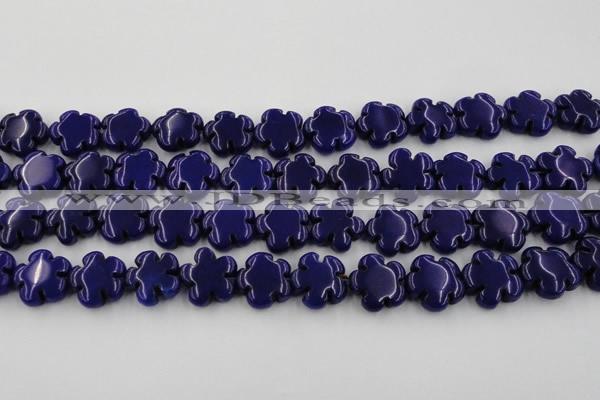 CCN2665 15.5 inches 16mm carved flower candy jade beads wholesale