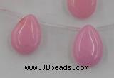 CCN2675 Top-drilled 13*18mm flat teardrop candy jade beads