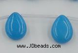 CCN2682 Top-drilled 13*18mm flat teardrop candy jade beads