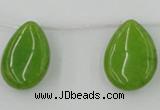 CCN2702 Top-drilled 18*25mm flat teardrop candy jade beads