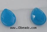 CCN2723 Top-drilled 18*25mm briolette candy jade beads wholesale