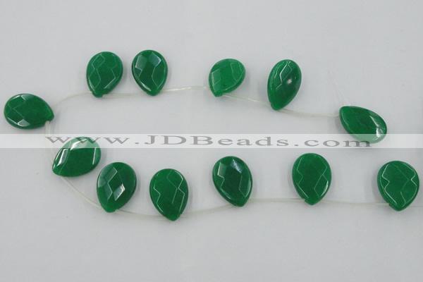 CCN2724 Top-drilled 18*25mm briolette candy jade beads wholesale