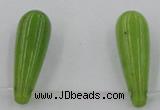 CCN2736 Top-drilled 10*30mm teardrop candy jade beads wholesale