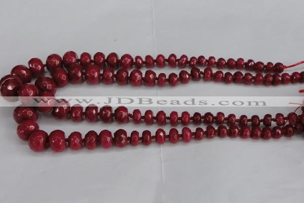 CCN2754 15.5 inches 5*8mm - 12*16mm faceted rondelle candy jade beads