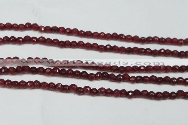 CCN2813 15.5 inches 3mm tiny faceted round candy jade beads