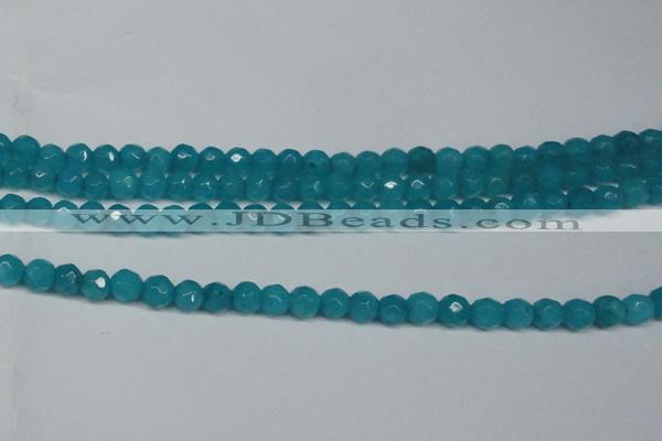 CCN2836 15.5 inches 5mm faceted round candy jade beads