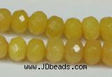 CCN2861 15.5 inches 4*6mm faceted rondelle candy jade beads