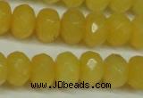 CCN2873 15.5 inches 5*8mm faceted rondelle candy jade beads