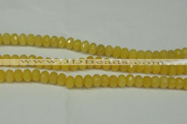 CCN2873 15.5 inches 5*8mm faceted rondelle candy jade beads