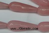 CCN2881 15.5 inches 10*30mm faceted teardrop candy jade beads