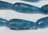 CCN2887 15.5 inches 10*30mm faceted teardrop candy jade beads