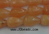 CCN3005 15.5 inches 10*15mm faceted teardrop candy jade beads