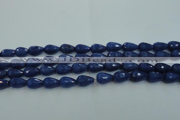 CCN3014 15.5 inches 10*15mm faceted teardrop candy jade beads