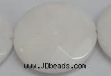 CCN315 15.5 inches 40mm faceted coin candy jade beads wholesale