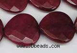 CCN374 15.5 inches 25*25mm faceted heart candy jade beads wholesale