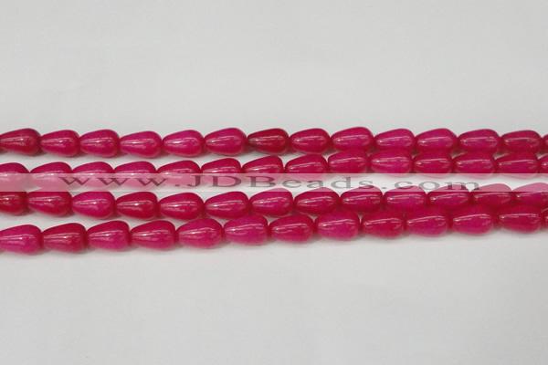 CCN3752 15.5 inches 8*12mm teardrop candy jade beads wholesale