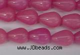 CCN3765 15.5 inches 10*14mm teardrop candy jade beads wholesale