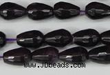 CCN3780 15.5 inches 8*12mm faceted teardrop candy jade beads