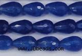 CCN3783 15.5 inches 8*12mm faceted teardrop candy jade beads