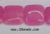 CCN3802 15.5 inches 20*20mm square candy jade beads wholesale