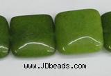 CCN3808 15.5 inches 20*20mm square candy jade beads wholesale