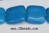 CCN3810 15.5 inches 20*20mm square candy jade beads wholesale